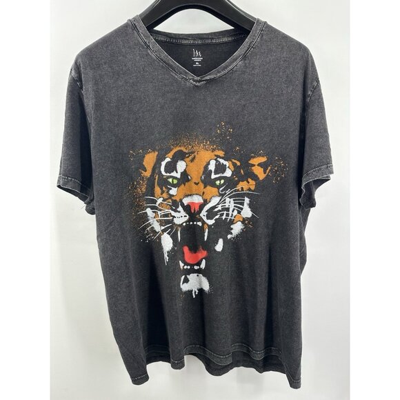 INC International Concepts Other - INC international Concept Graphic Tiger V-neck Shirt XL Washed Black (X7)